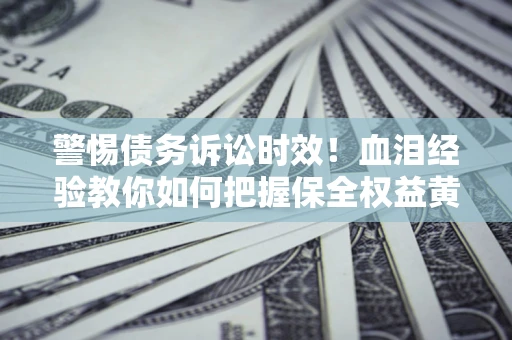 武汉警惕债务诉讼时效！血泪经验教你如何把握保全权益黄金期