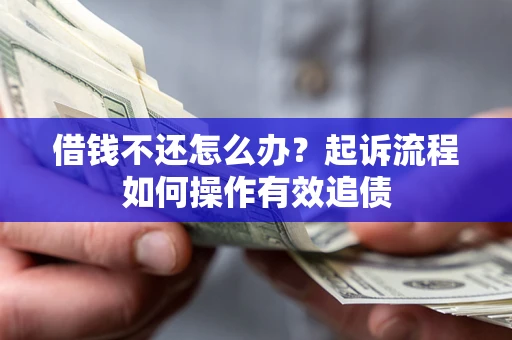 武汉借钱不还怎么办？起诉流程如何操作有效追债