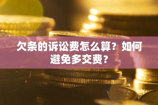 武汉欠条的诉讼费怎么算？如何避免多交费？