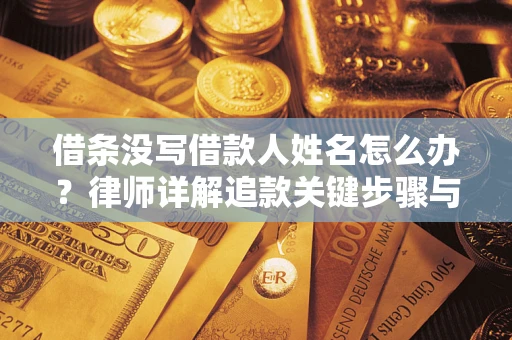 武汉借条没写借款人姓名怎么办？律师详解追款关键步骤与证据链构建