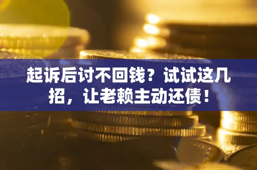 武汉起诉后讨不回钱？试试这几招，让老赖主动还债！