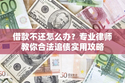 武汉借款不还怎么办？专业律师教你合法追债实用攻略