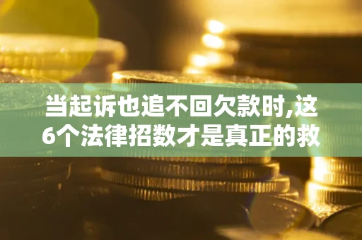 武汉当起诉也追不回欠款时,这6个法律招数才是真正的救命稻草