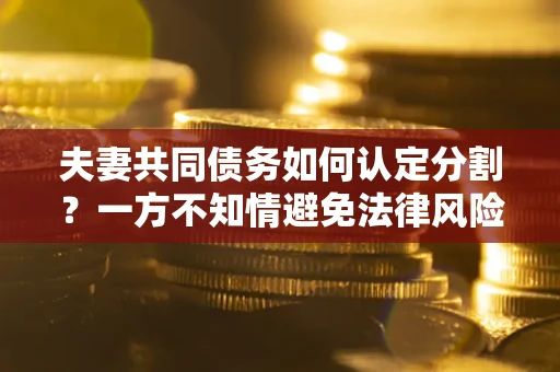 武汉夫妻共同债务如何认定分割？一方不知情避免法律风险必看！